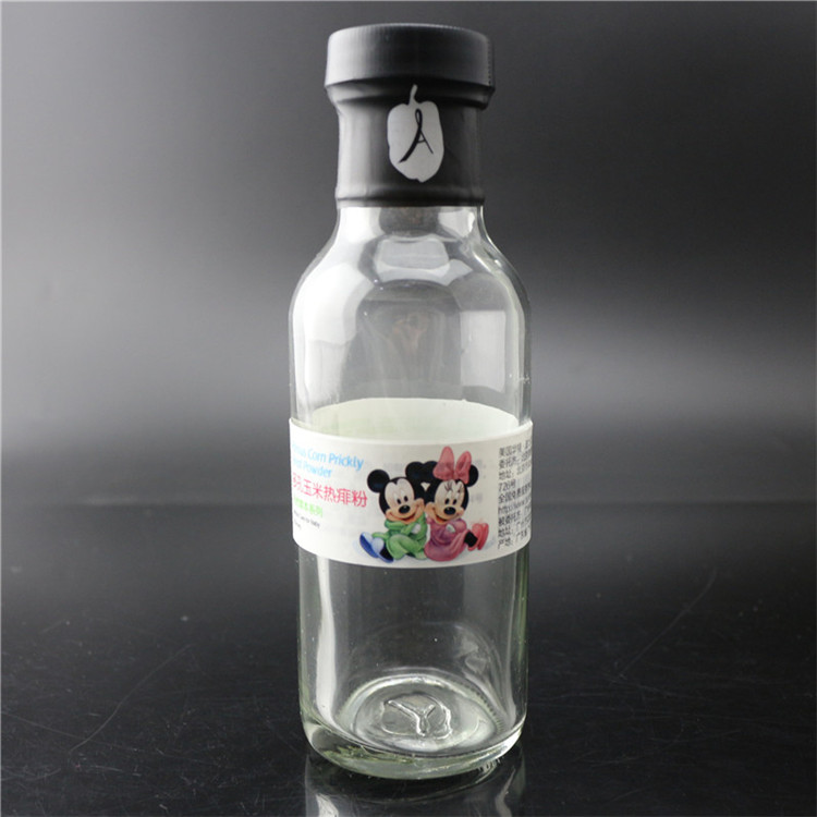 Factory wholesale Glass Bong Hookah -
 12oz empty chili sauce bottle with black cap and capsule – Linlang