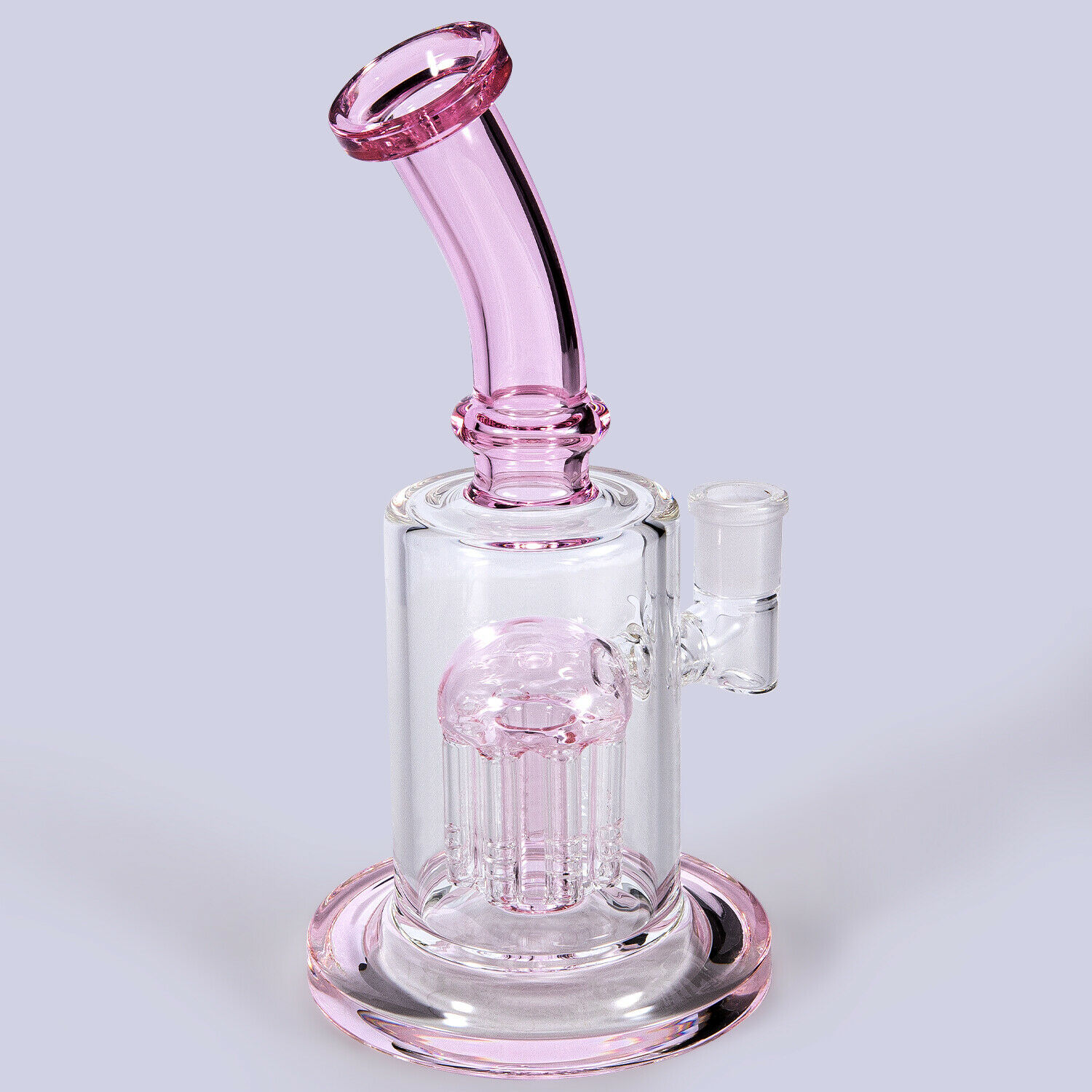 Glass Smoking Water Pipe Bong Bubbler 7.5 Inch Pink Same Day
