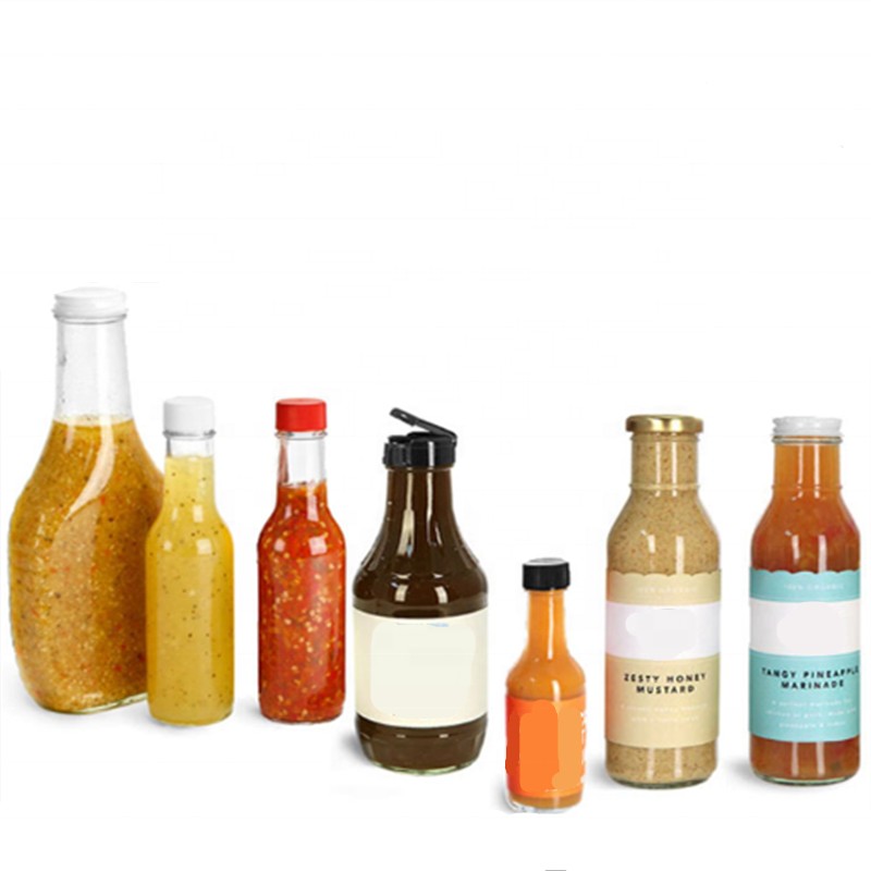linlang shanghai customised glass bottle small bbq sauce bottles chili sauce bottle 60ml