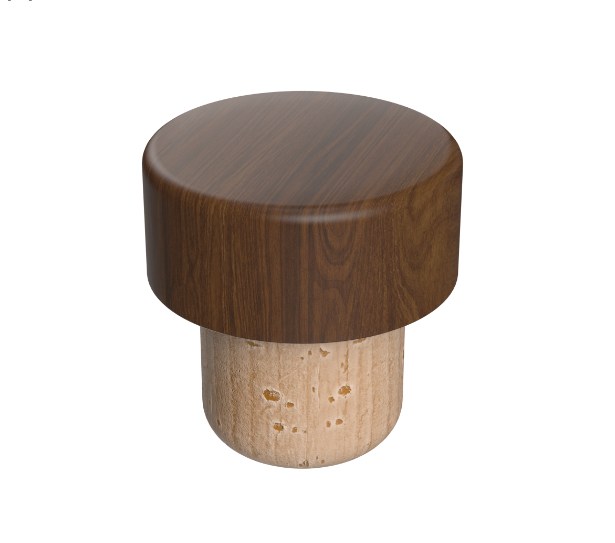 Shanghai Linlang Custom Wine Bottle Stoppers Plastic Wood Low Moq Customized T Shape Synthetic Stopper Cork