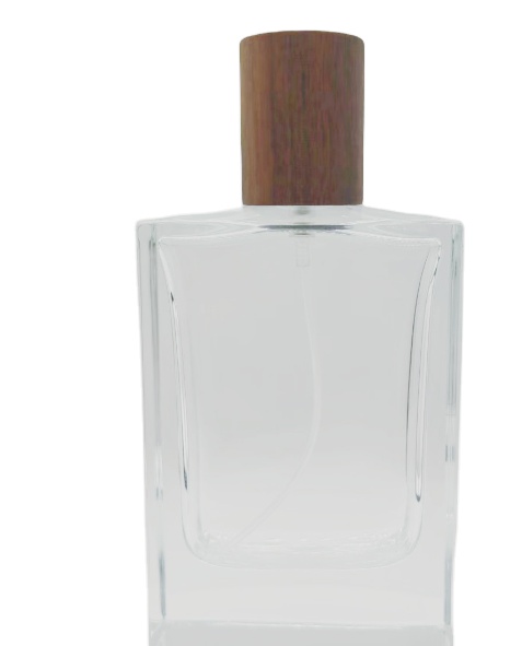 Wholesale High Quality 30ml 50ml 100ml flat square crystal white glass perfume bottle with thick bottom