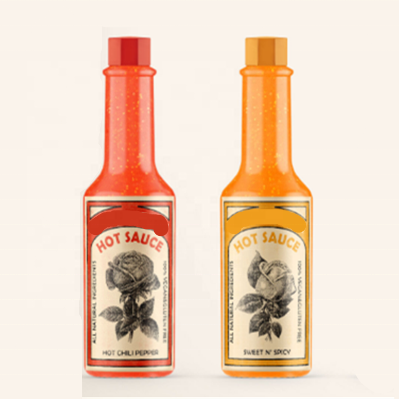 linlang shanghai customised glass bottle mini sauce bottle sauce packaging bottles 60ml