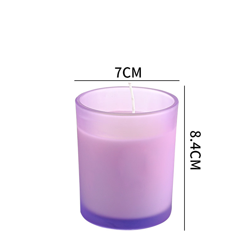 Linlang Wholesale New Product Fancy Colorful Diamond Cut Lidded Glass Candle Jar Geo Cut Glass Jar