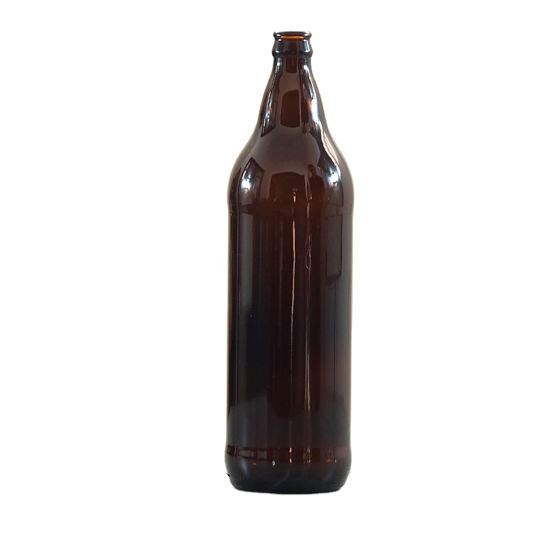 Shanghai Linlang factory direct 12oz amber glass beer bottles with swing top or crown lid
