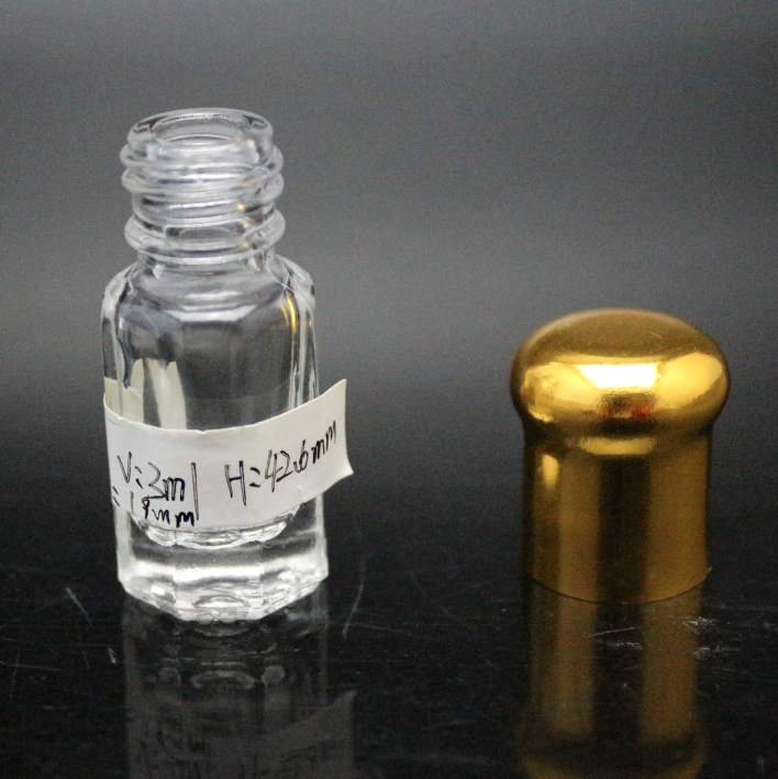 Mini Empty Roll On Glass w/ Roller Balls Perfume Oil Arabic Attar Bottle Glass