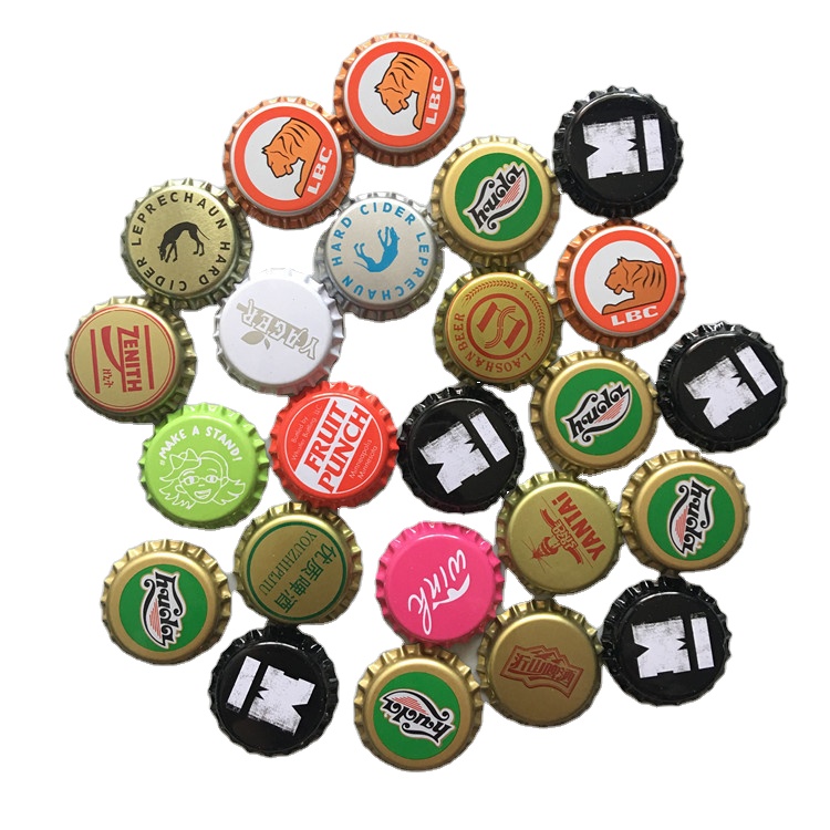Shanghai Linlang Printed Logo 26mm beer bottle crown caps/cheap beer bottles cap