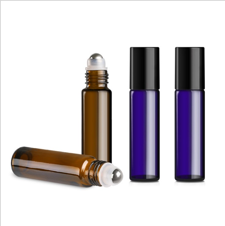 10 ml Plastic Roller Cylinder Roll-on Glass Bottle Glass Bottle For Essential Oil