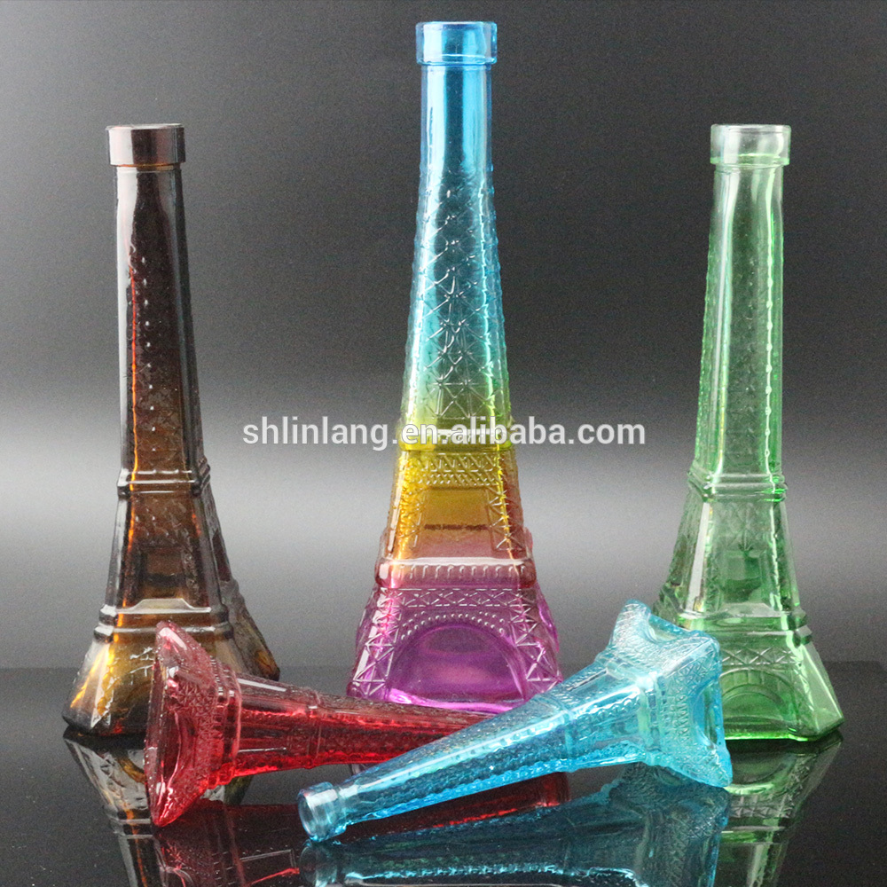 China Wholesale Red Color Brown Color Glass Eiffel Tower Vase For