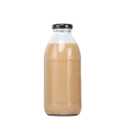 Linlang(Shanghai) Korean Style Customized 300ml 500ml Round Shape Glass Beverage Bottle