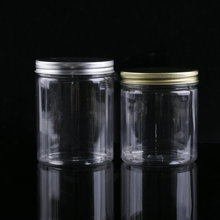 Clear Straight-Sided Glass Jars - 6 oz, Black Metal Cap