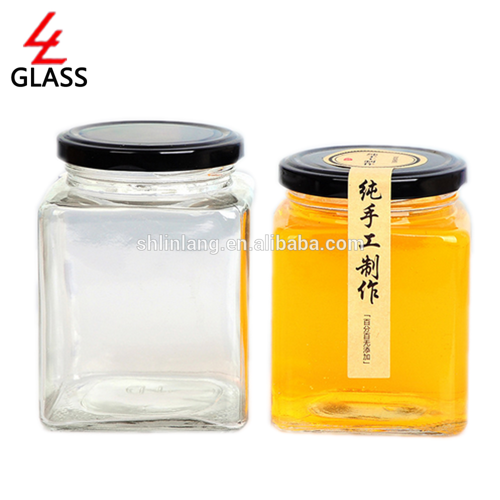 Source Shanghai 12 Oz Square Glass Milk Bottle with Lids- Perfect