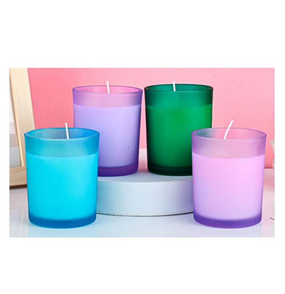 Shanghai Linlang Hot Sale Custom Logo Print White Glass Candle Jar With Black Wooden Lid