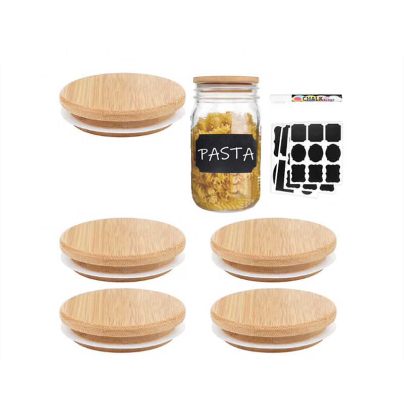 lilnlang shanghai hot sale products food grade custom mason sweet jar with bamboo lid