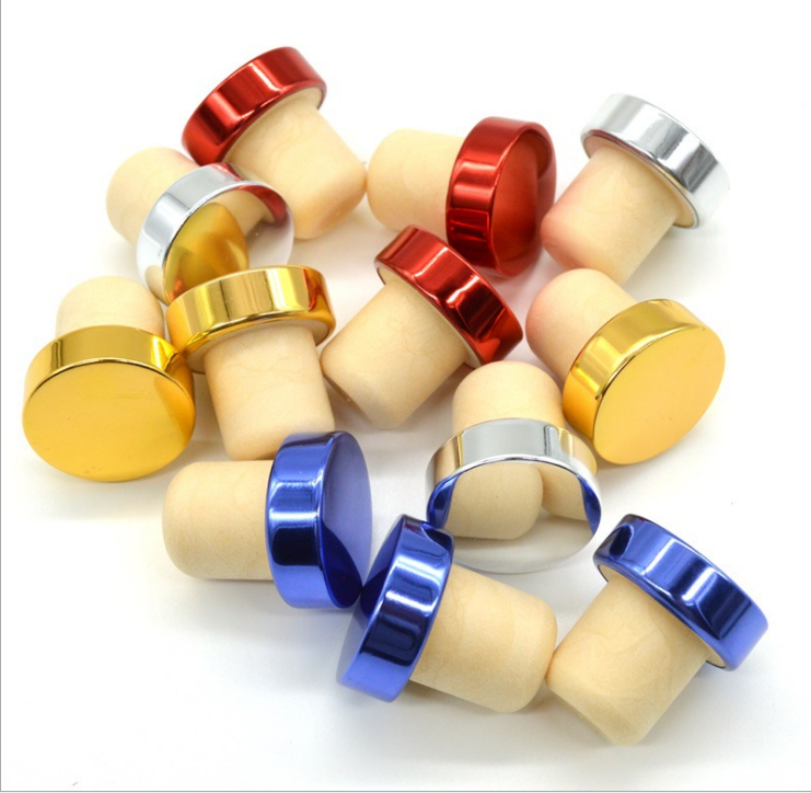 Cork Synthetic Stopper Gold 19mm Bottle Stopper Liquid Glass Bottle Custom Logo Strong Carton Packing Suitable Shanghai T-shape
