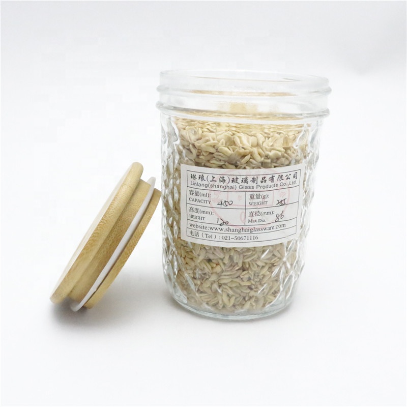 lilnlang shanghai hot sale products food grade product mason jar with bamboo lid