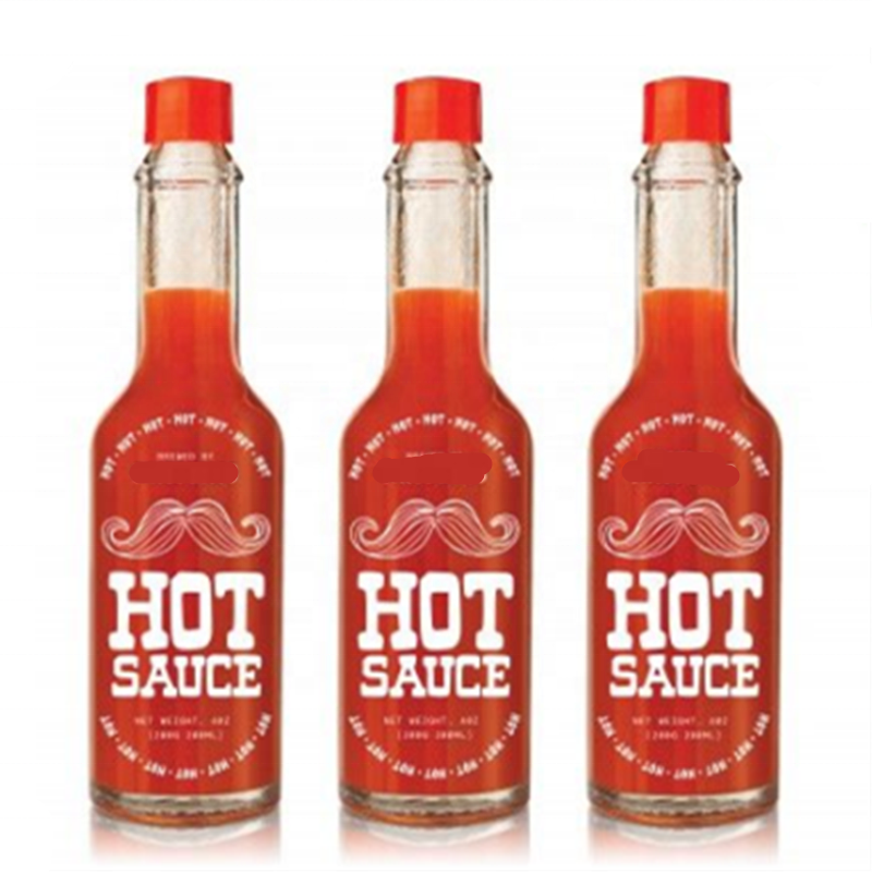 linlang shanghai customised glass bottle food grade sauce glass bottles bottle sauce glass 60ml