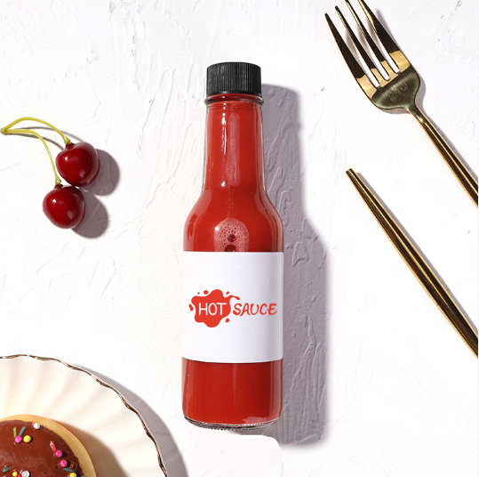linlang shanghai hot sale food grade premium glass sauce bottles custom 5 ounce hot sauce bottles hot sauce bottles 5oz
