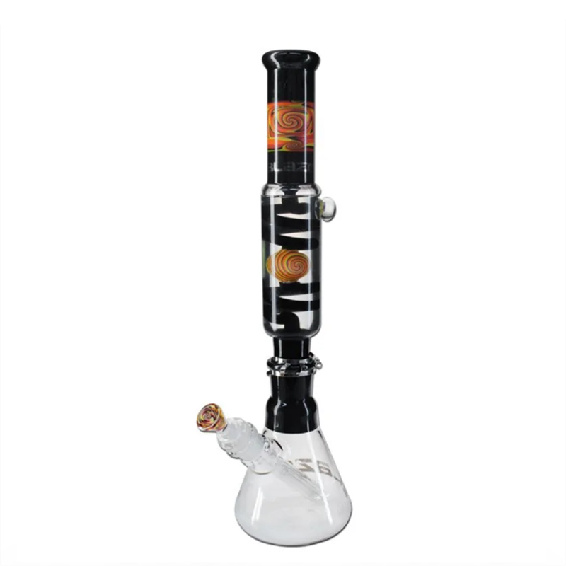 linlang shanghai Liquid Cooling Spiral Bong water glass pipe tobacco somking beaker ice bong sha bu