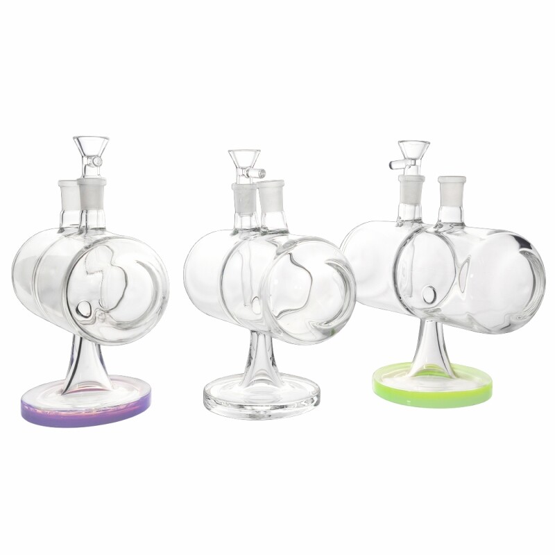 Invertible gravity bongo glass smoking hookah bong